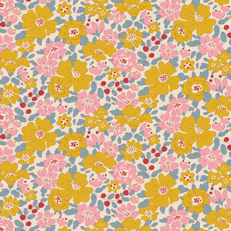 Creating Memories - Spring - Harper in Yellow - Tilda Fabrics - TIL130122 - Half Yard