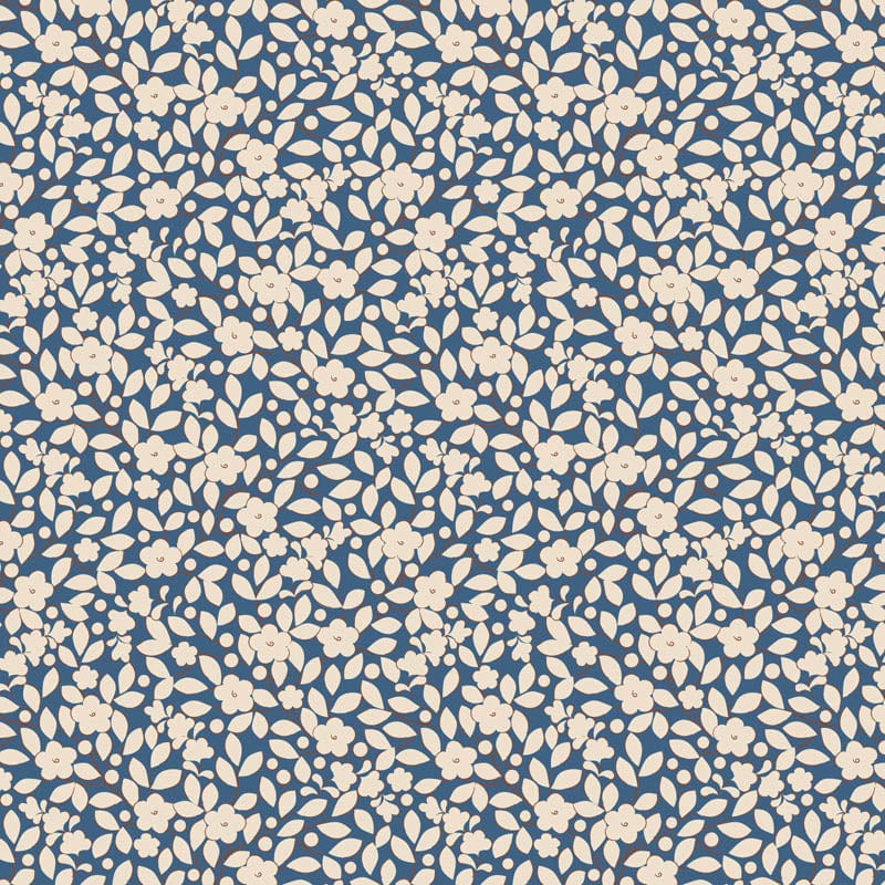 Creating Memories - Summer - Avery in Blue - Tilda Fabrics - TIL130126 - Half Yard