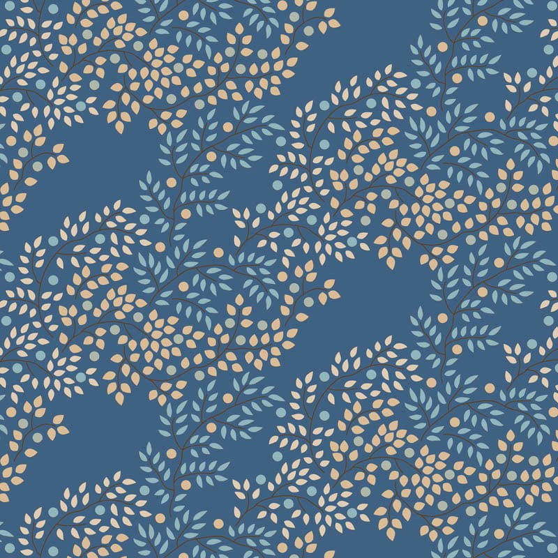 Creating Memories - Summer - Berrytangle in Prussian - Tilda Fabrics - TIL130127 - Half Yard