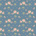 Creating Memories - Summer - Gracie in Blue - Tilda Fabrics - TIL130129 - Half Yard