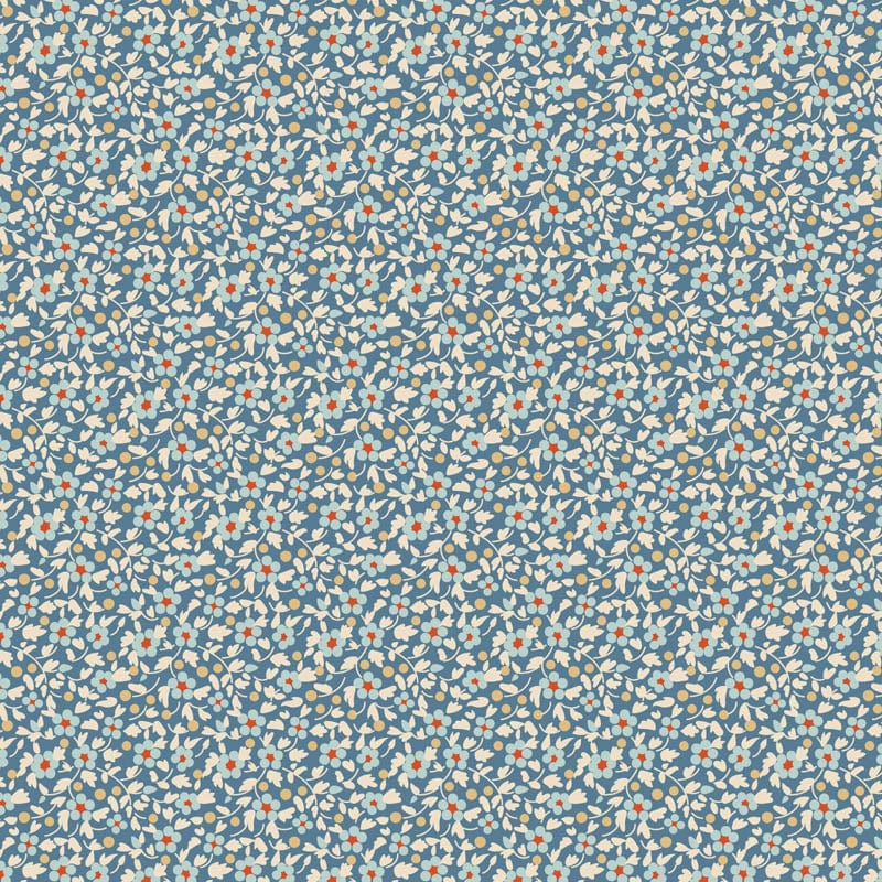Creating Memories - Summer - Brie in Blue - Tilda Fabrics - TIL130131 - Half Yard