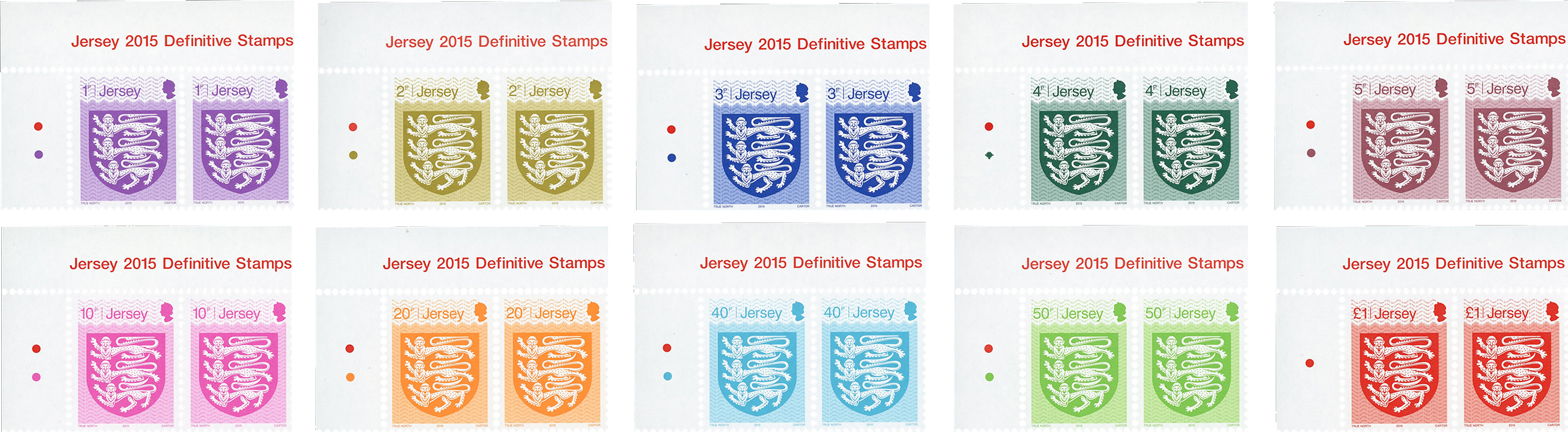 Crest of Jersey Definitives 2015 - Pair