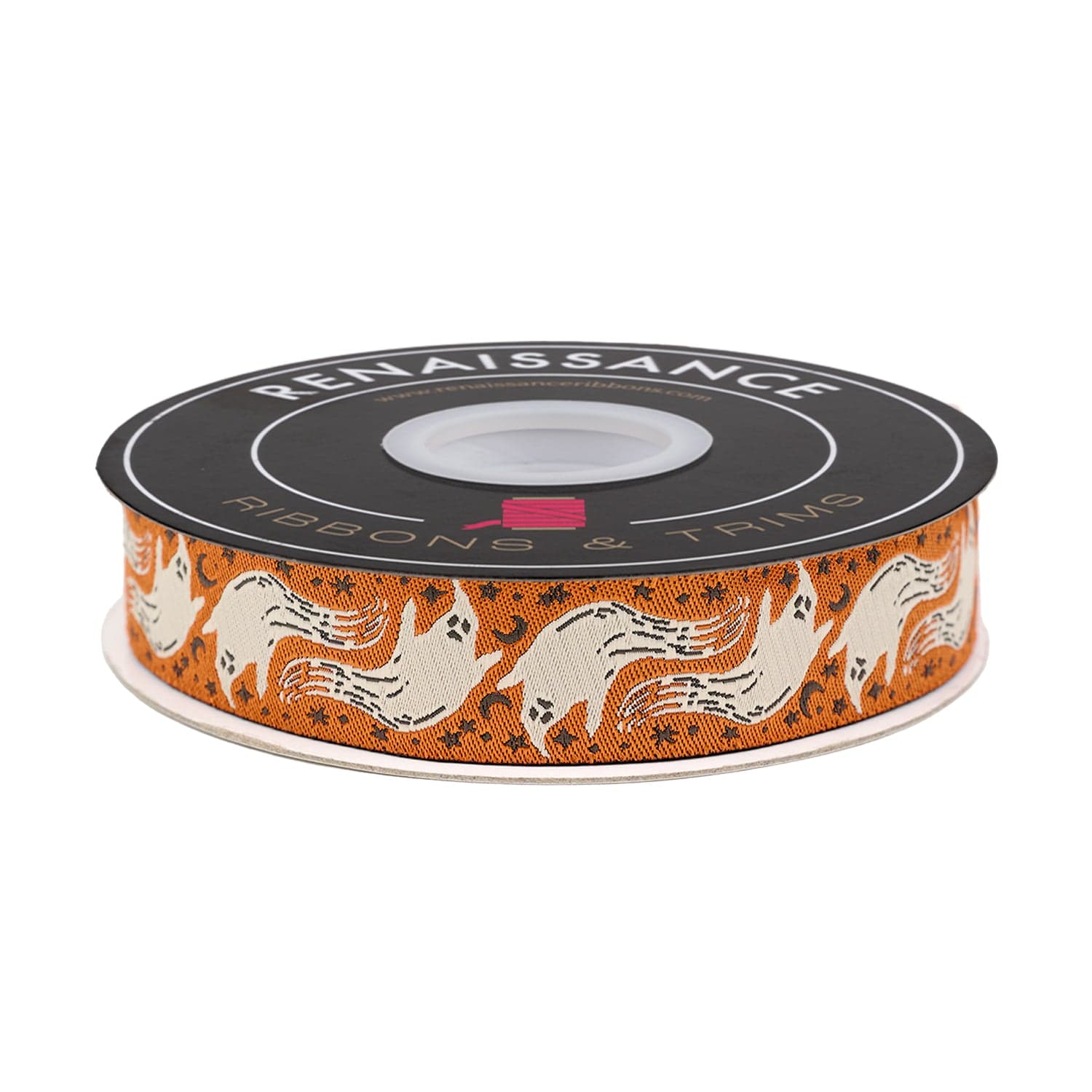 Home Sweet Haunt - Boo in Pumpkin - 7/8 width - by Stacy Iest Hsu - One Yard