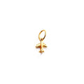 Tiny Solid Gold Airplane Charm